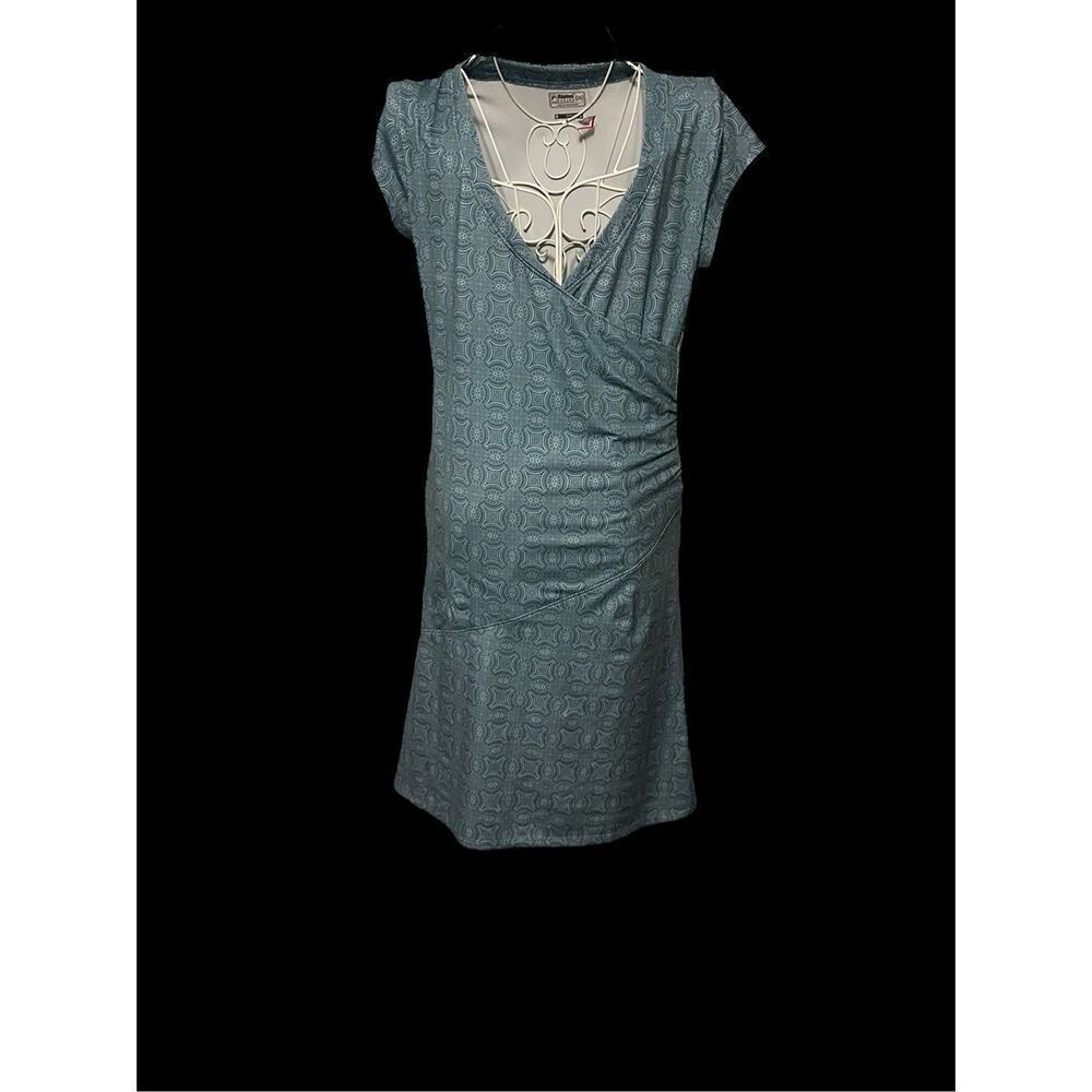 Beautiful Alpine Design Performance pullover v neck Dress‎ Womens Blue Size medi